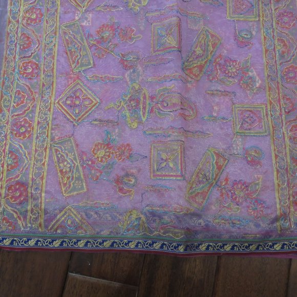 pink indian sari with blouse - Picture 3 of 6